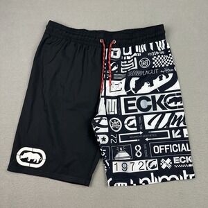 Ecko UNLTD Men's Large Swim Shorts Black Surfing Swimwear Trunks
